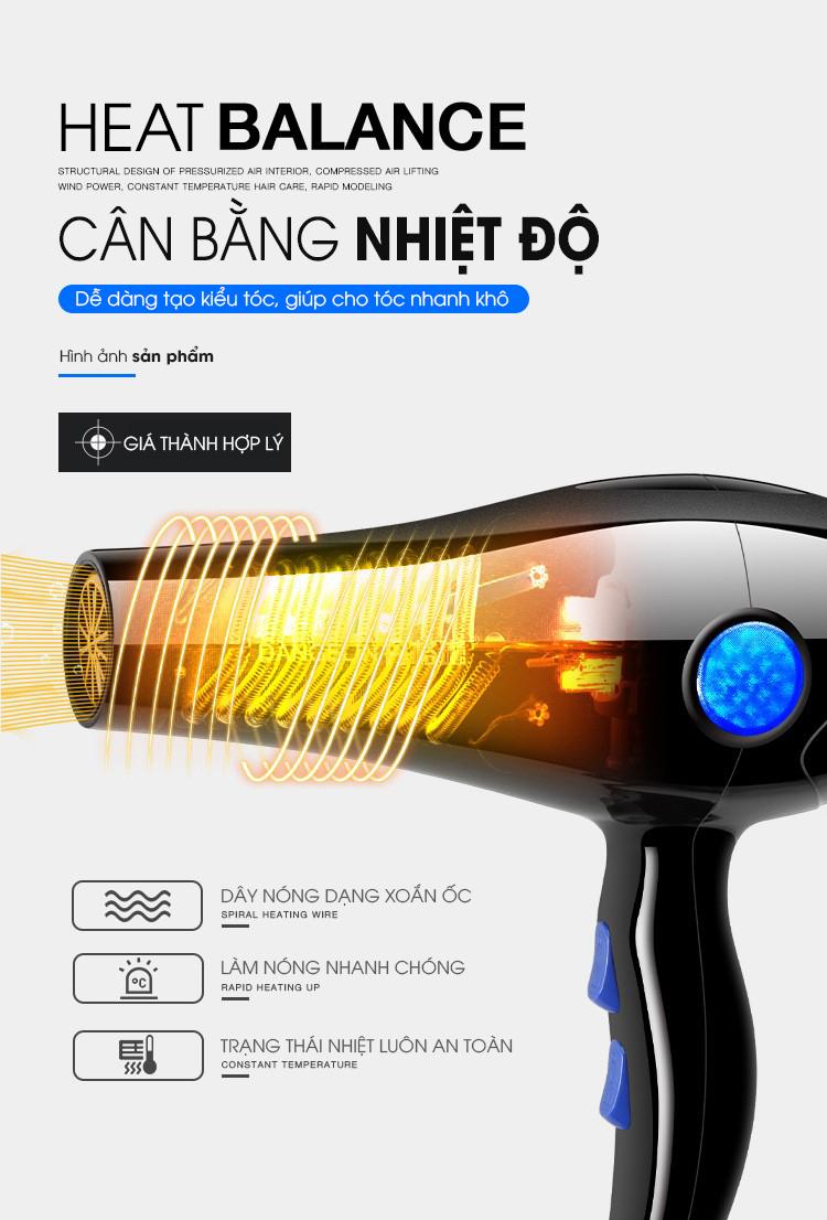 Máy Sấy Tóc Dangelin Nhập Khẩu Nguyên Chiếc, Máy Sấy Tóc, Máy Sấy Tóc Dành Cho Nam Nữ, Máy Sấy Tóc Cao Cấp - Tích Hợp Hai Chế Độ Sấy Nóng Và Mát, Động Cơ Êm Ái Dễ Sử Dụng  - Giúp Bạn Làm Khô Tóc Nhanh Chóng Và Dễ Dàng Tạo Kiểu!
