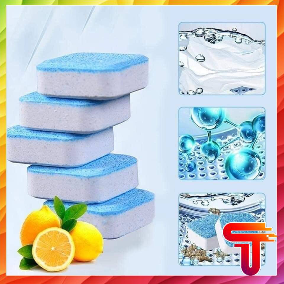 Viên Tẩy Sạch Lồng Máy Giặt.Chất Làm Máy Giặt Nhanh Chóng,Chất Tẩy Vệ Sinh Lồng máy giặt
