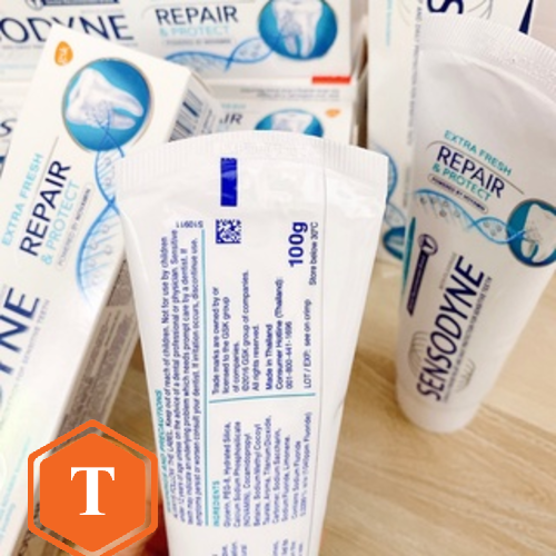Sale !!! kem đánh răng sensodyne repair & protect extra fresh 100g