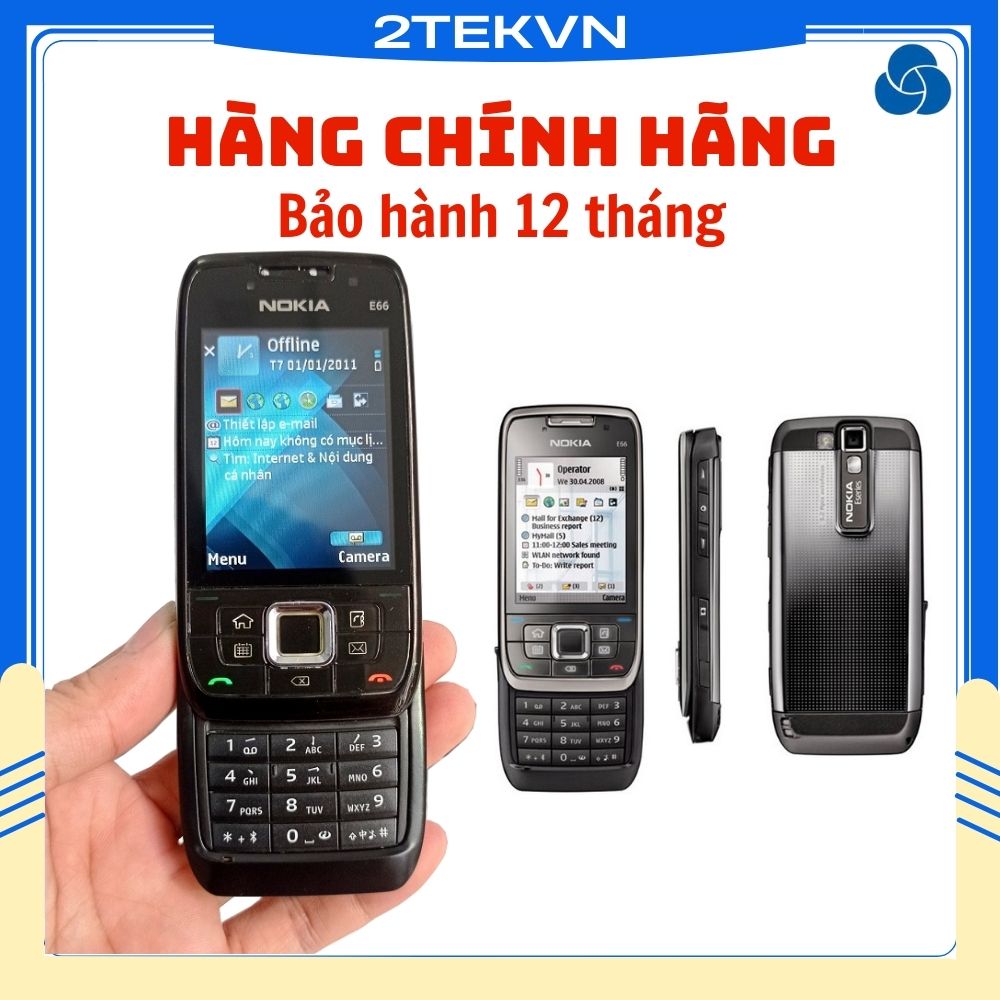 Điện thoại nắp trượt Nokia E66 chính hãng giá rẻ bảo hành 12 tháng