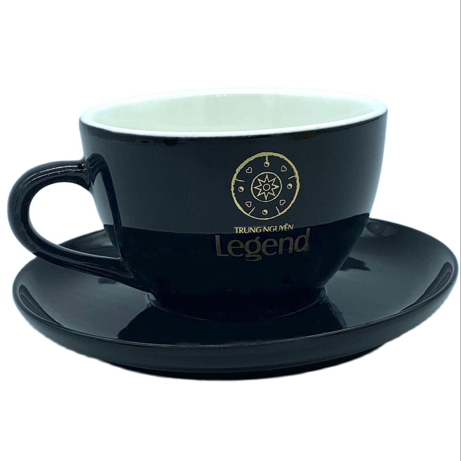 Ly Gốm Sứ Bát Tràng Đen Cappuccino Trung Nguyên