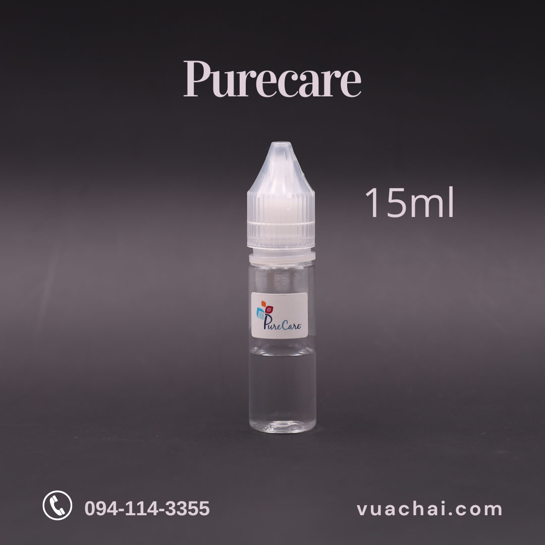 Chai Lọ nhựa nhỏ giọt MỰC XĂM 5ml 10ml 15ml 20ml 30ml 50ml đầu nhọn đựng mực xăm tinh dầu mỹ phẩm làm đẹp - Nắp kép, chống trộm trẻ em