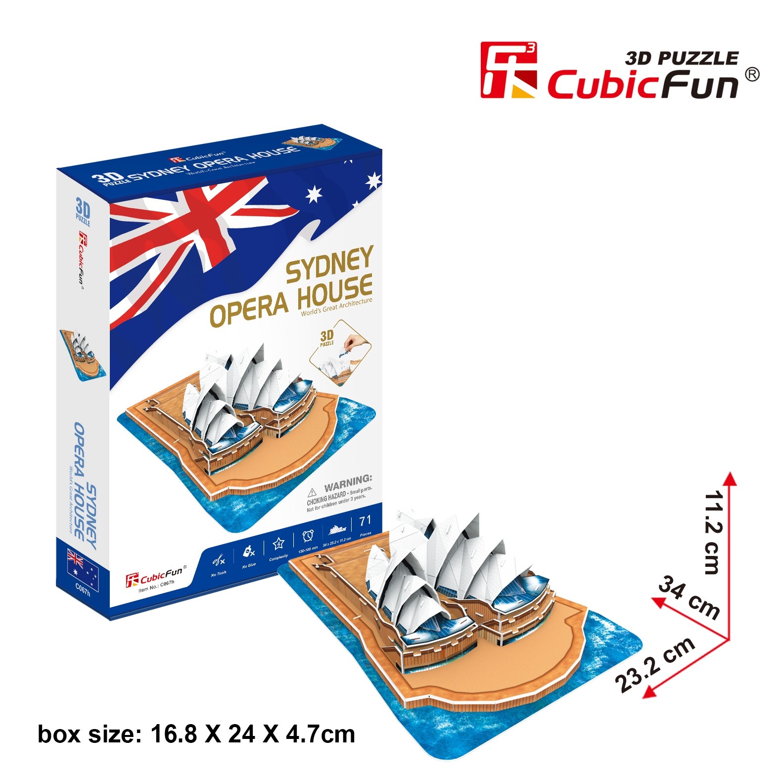 Mô hình giấy 3d cubicfun - nhà hát opera sydney - úc
