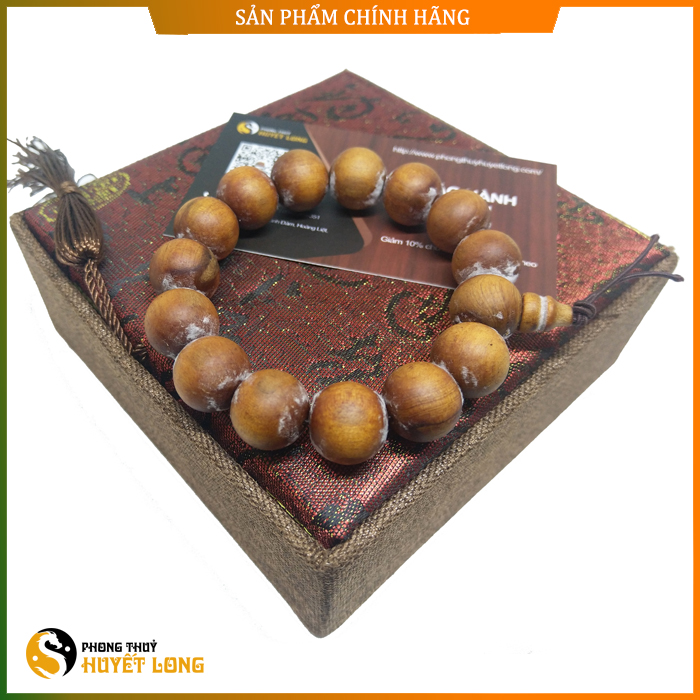 Vòng Tay Gỗ Hoàng Đàn Tuyết Lạng Sơn 12Ly - Vòng Gỗ Thiên Nhiên - Vòng Tay Phong Thủy