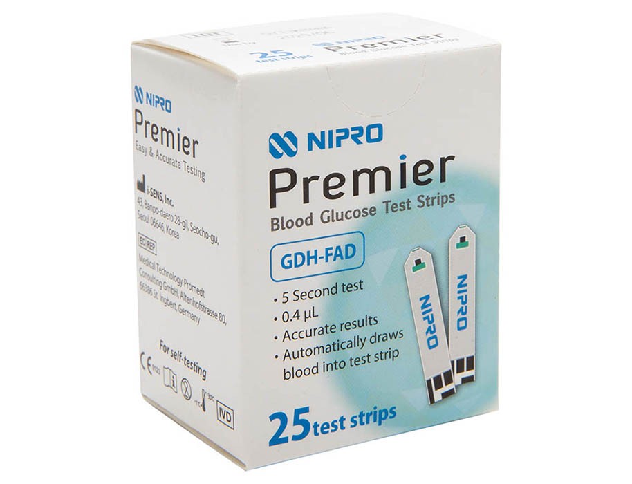 HCMQue thử đường huyết Nipro Premier hộp 25 que