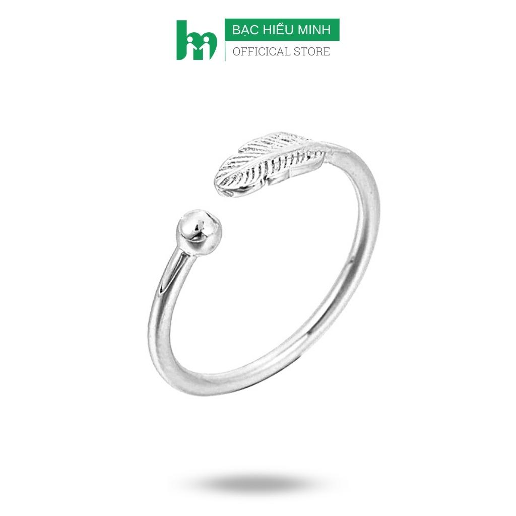 Nhẫn nữ lông vũ may mắn bạc hiểu minh nu458