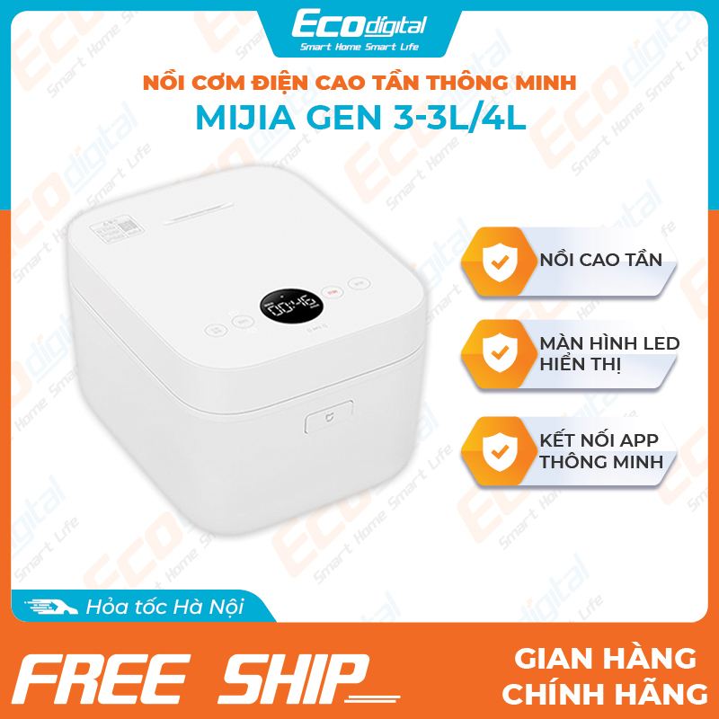 Nồi cơm điện cao tần thông minh Xiaomi Mijia áp suất 3L 4L màn hình OLED cảm ứng