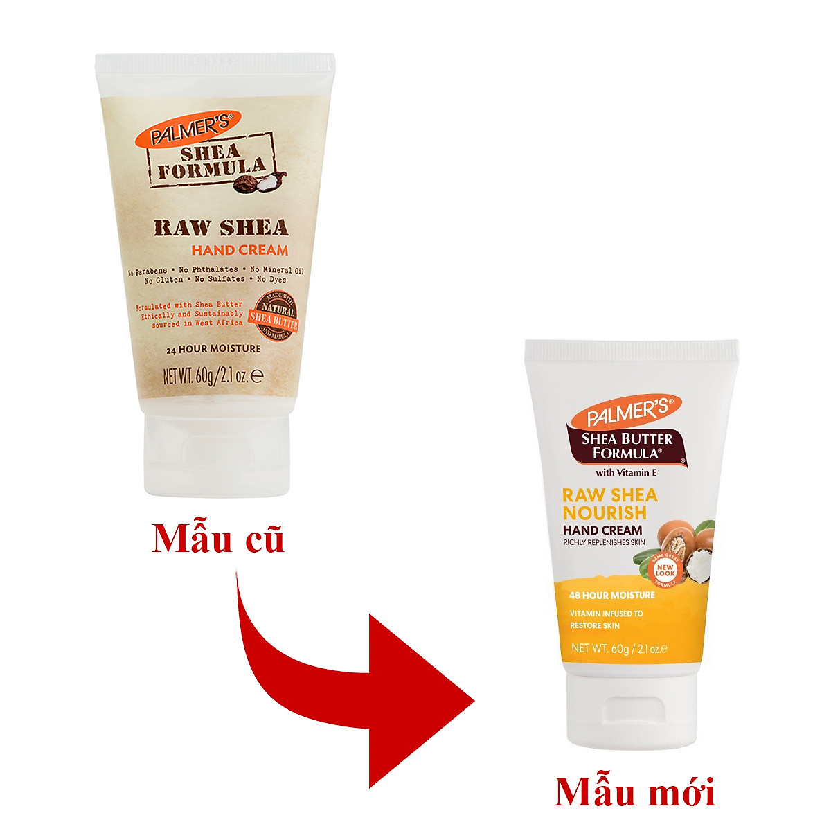 Kem dưỡng da tay giữ ẩm bơ hạt mỡ Palmer’s Shea Formula Raw Shea Hand Cream 60g