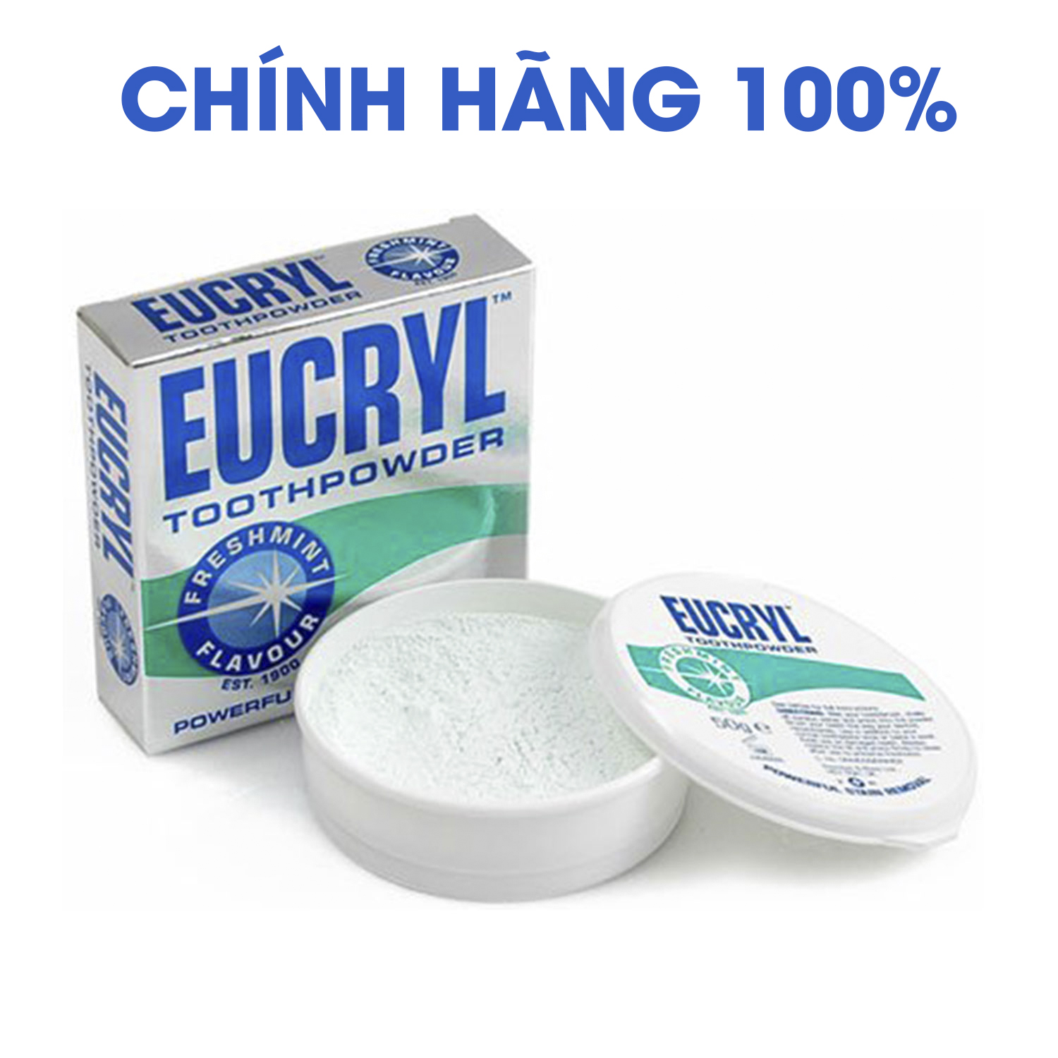 Bột Làm Trắng Răng Eucryl 50g Tẩy Trắng Răng Thật [CHÍNH HÃNG 100%]