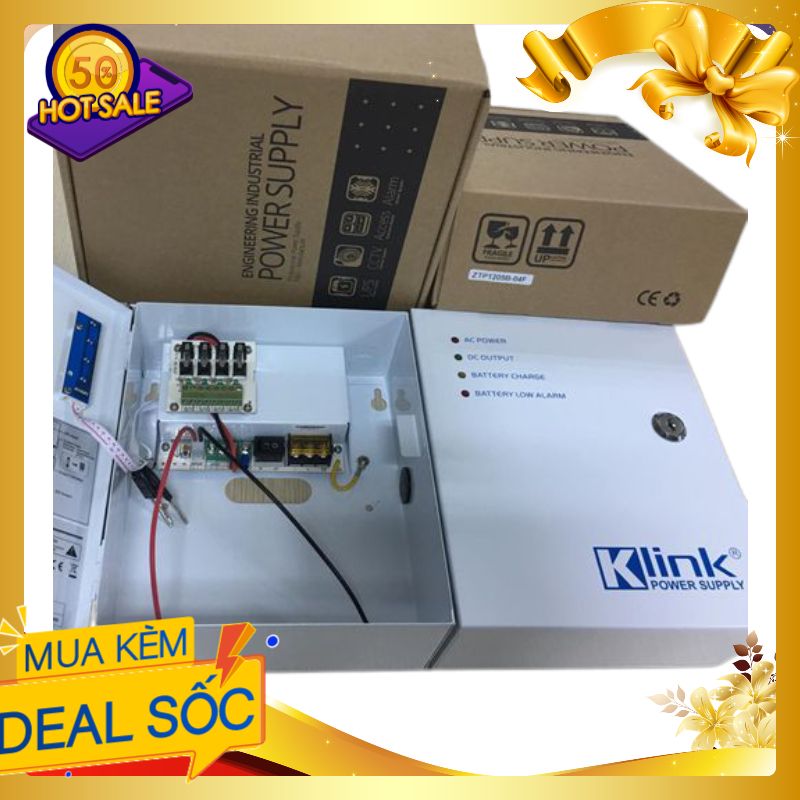 Bộ Chuyển Nguồn Và sạc dự phòng Tự Động Cho Hệ Thống Camera Giám Sát 4 kênh
