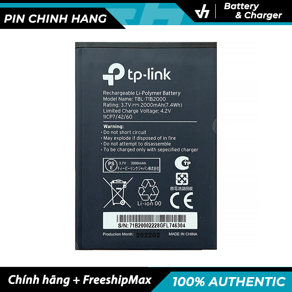Pin tp-link dành cho các bộ wifi di động 3g / 4g - tbl71a2000 /tbl71b2000
