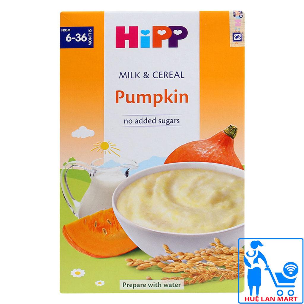 Bột Ăn Dặm Dinh Dưỡng HiPP Pumpkin Sữa và Bí Đỏ Hộp 250g Cho trẻ từ 6-36