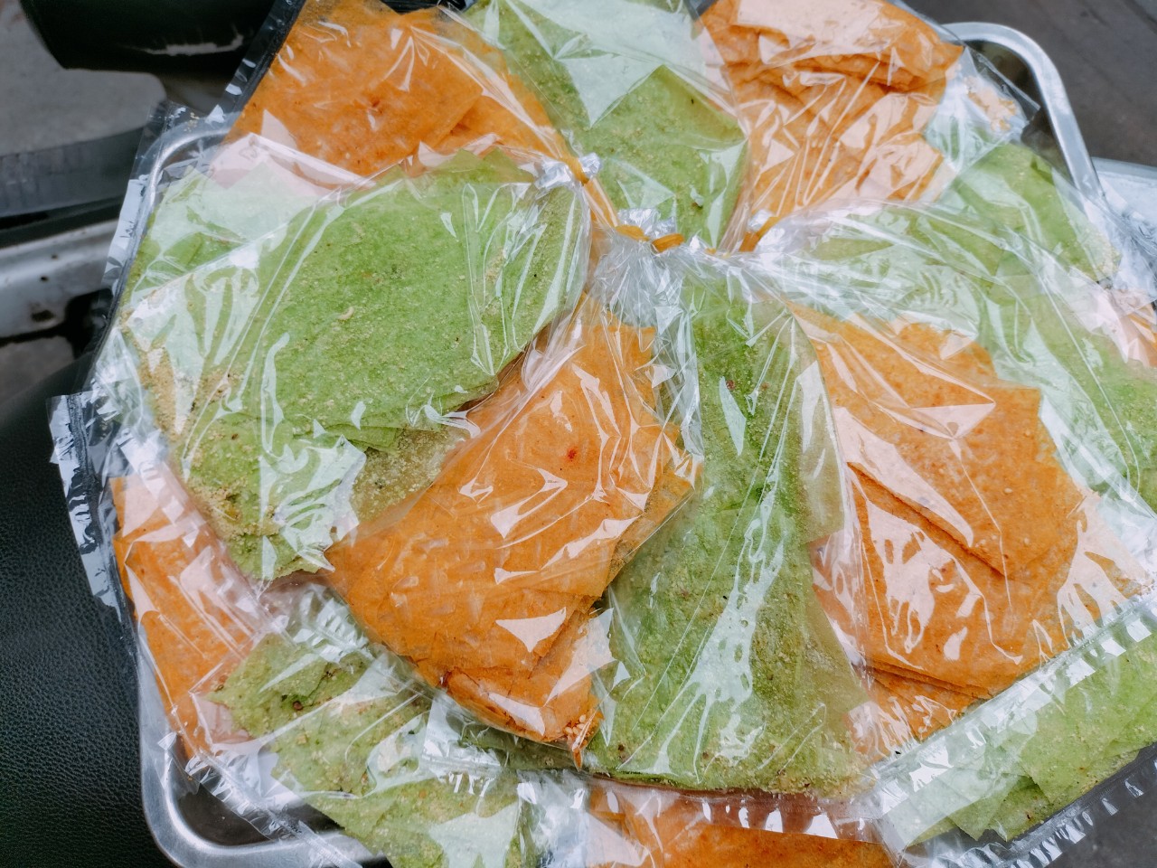 Combo 10bịch/ 5bịch bánh tráng xì ke mix phô mai & lá dứa