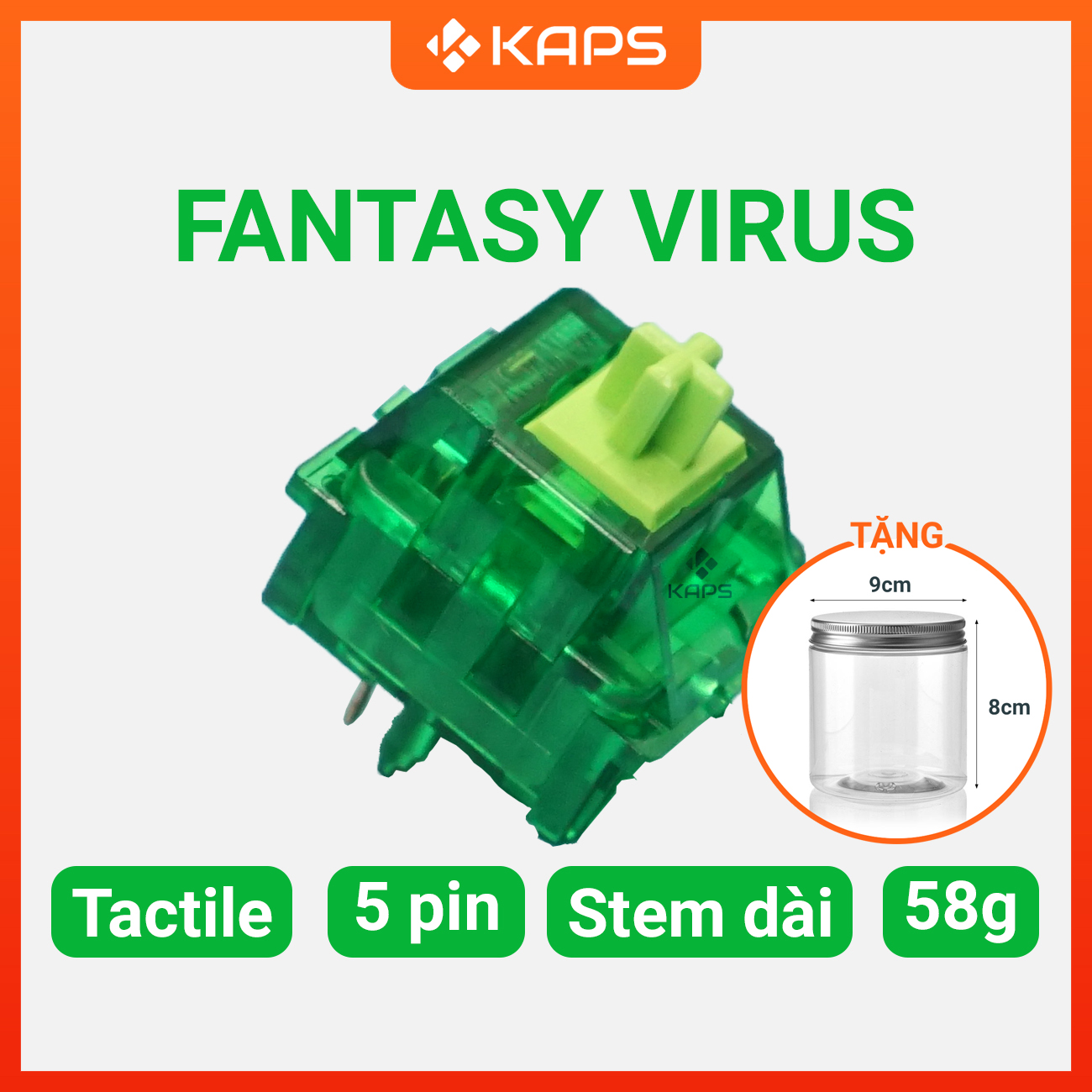 Switch Fantasy Virus | Tactile Switch | Switch 5 chân | Dùng cho bàn phím cơ