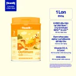 Sữa bột Vinamilk Optimum Gold 3 Hộp thiếc 850g (cho trẻ từ 1 - 2 tuổi) - Sữa công thức hỗ trợ Tăng cân, chiều cao, tiêu hóa, phát triển não bộ
