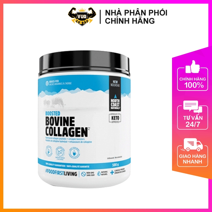 Bột Collagen Boosted Bovine Collagen North Coast Naturals Hộp 500g