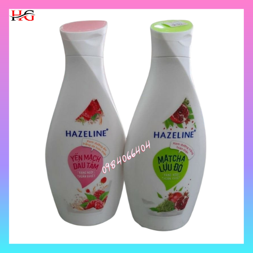 Sữa Dưỡng Thể Dưỡng Ẩm Hazeline Yến Mạch Dâu Tằm & matcha lựu đỏ230 Ml