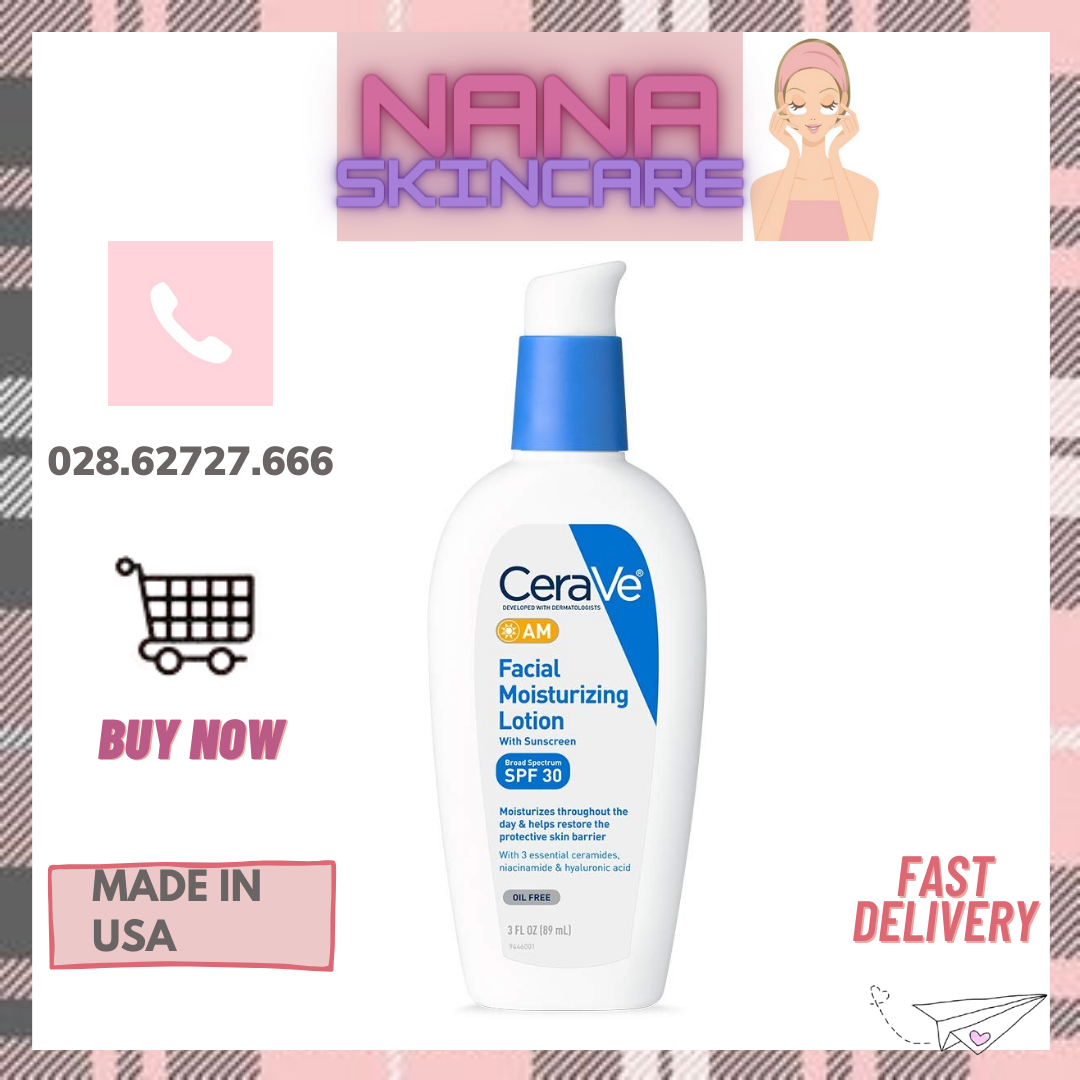 Kem dưỡng ẩm bàn ngày cerave am facial moisturizing lotion spf 30