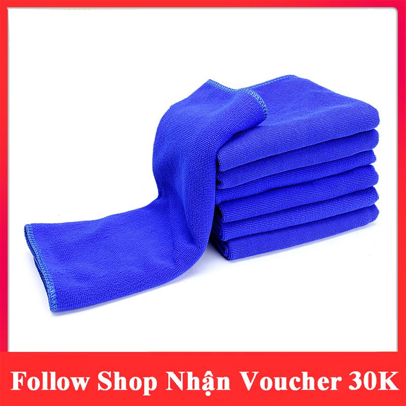 Bộ 5 khăn lau ô tô, xe hơi cao cấp, siêu sạch 30x70cm