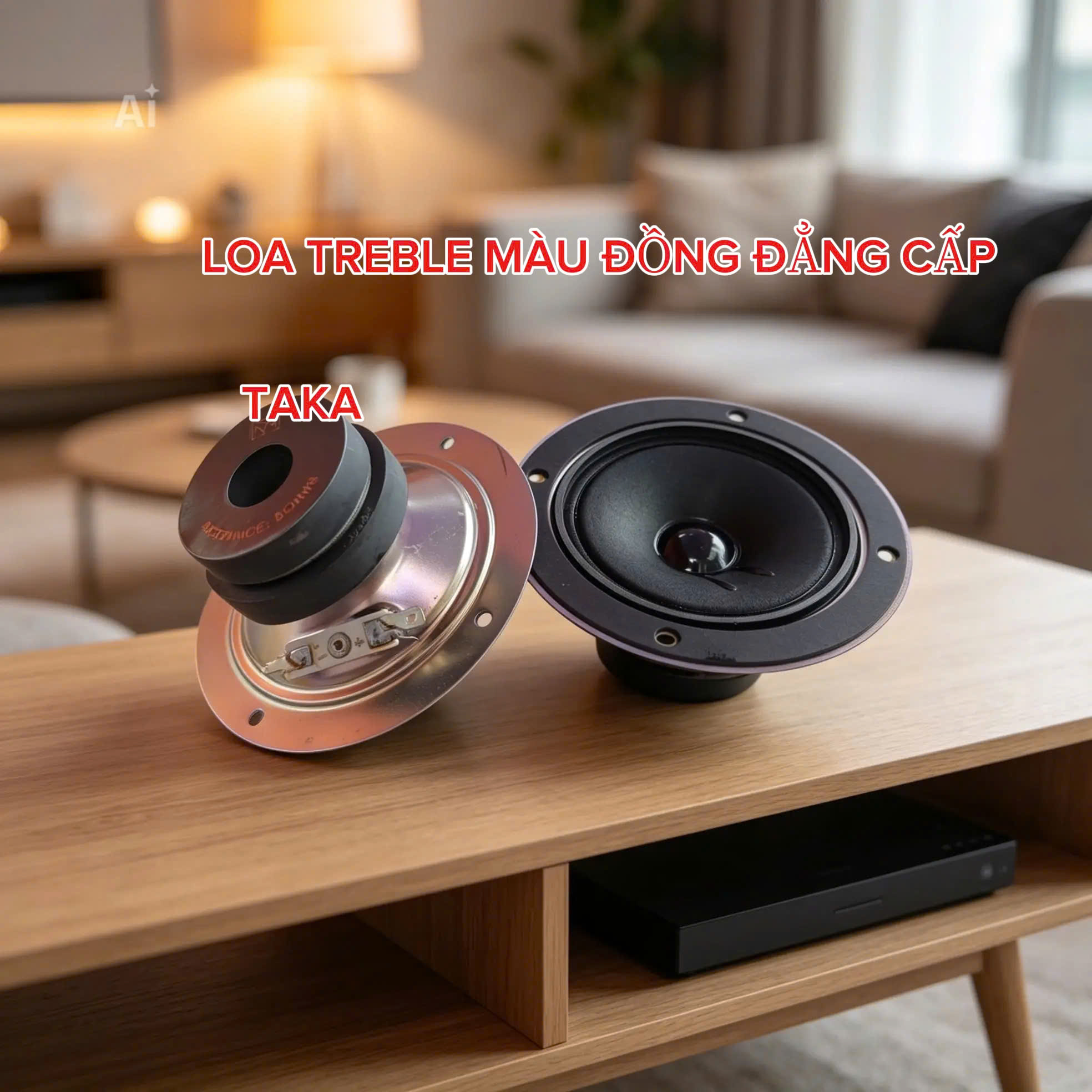 Mới về Loa treble 10cm hiệu M Audio từ kép đại xương màu đồng màng giấy gân tẩm dầu giá 1 chiếc