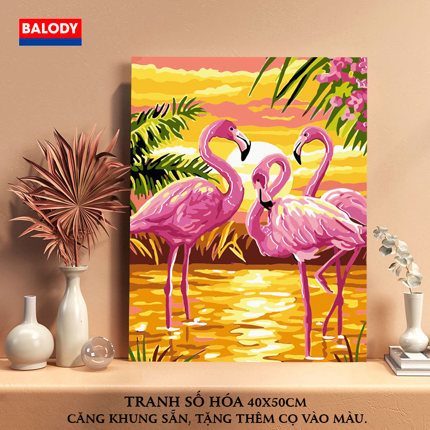 40x50cm balody Flamingo digital oil painting by numbers kits 40x50cm