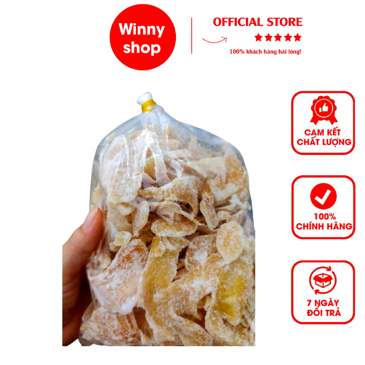 Mứt gừng nhà làm, siêu ngon, an toàn, túi 250g và 500g