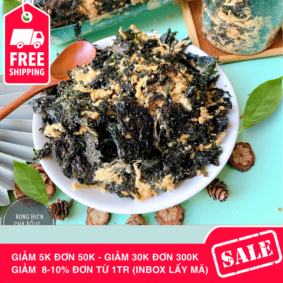 Rong biển cháy tỏi chà bông 200g giòn, thơm. ngon