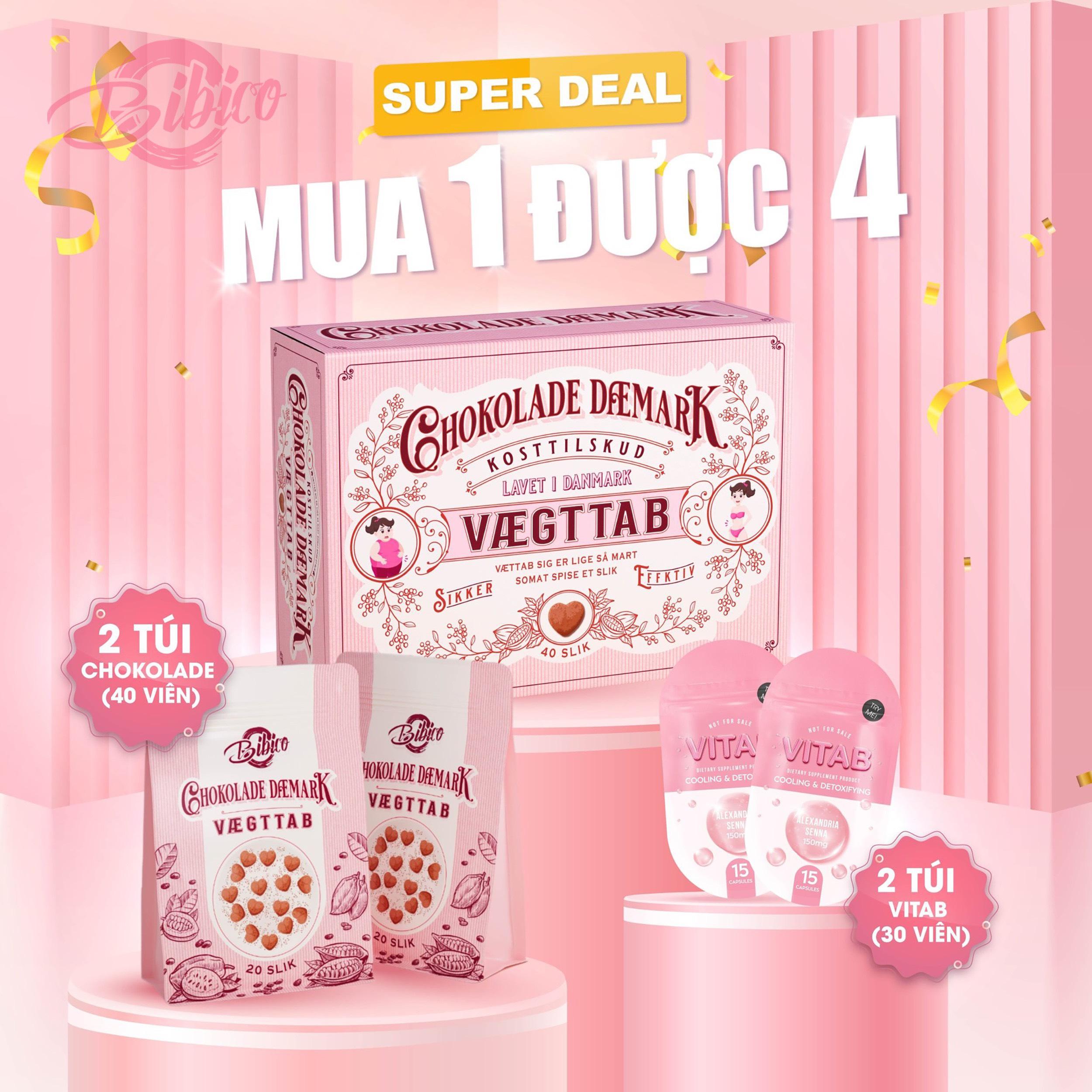 Hàng chính hãng Kẹo Chocolate Hồng Đan Mạch gi.ảm cân an toàn vị Milo tan