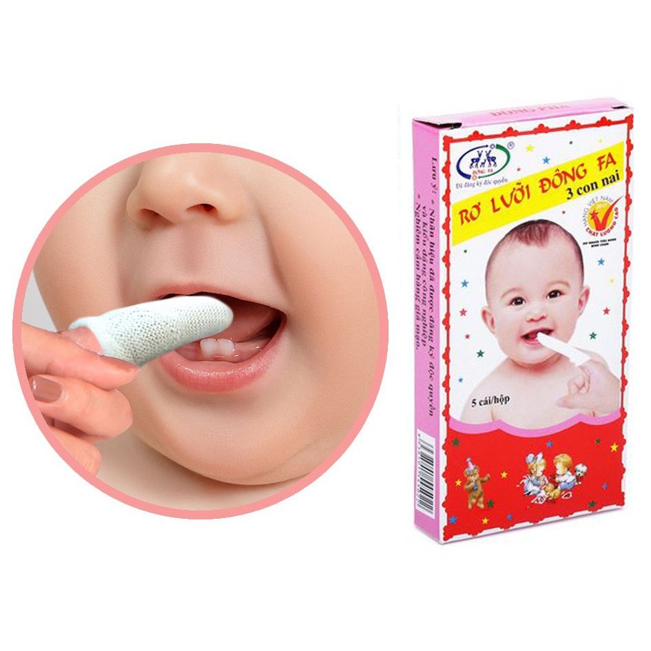 Combo 10 hộp rơ lưỡi Đông Pha vệ sinh miệng cho bé