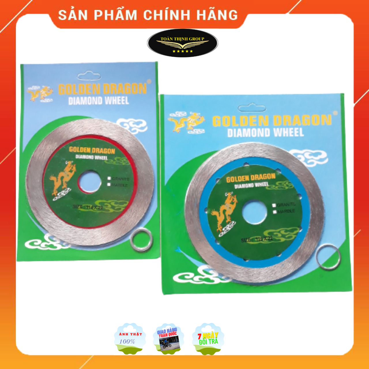 [Hàng Xịn] Lưỡi Cắt Gạch Rồng Xanh Loại 1 Gồm Lưỡi Ướt Và Lưỡi Khô - Nhiều Kích Cỡ 1 Tấc, 1.25 tấc, 1.5 tấc, 1.8 tấc