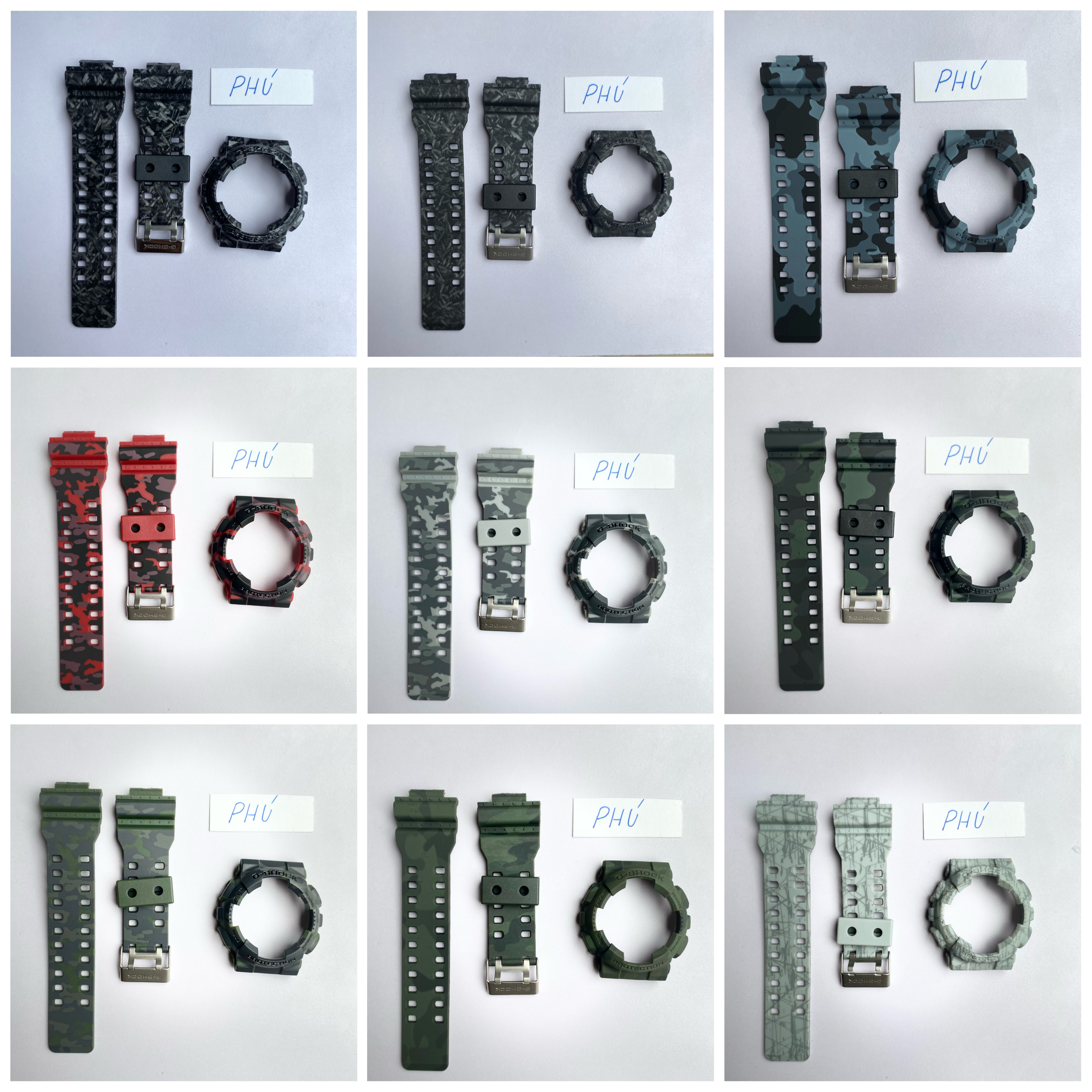 BỘ VỎ VÀ DÂY CHO ĐỒNG HỒ G-SHOCK GA100, GA110, GA120, GD100, GD110, GD120 TẶNG KÈM CHỐT VÀ DỤNG CỤ THAY