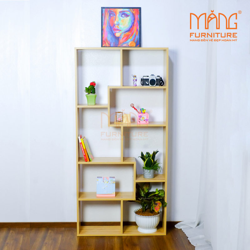 Kệ sách gỗ để sàn đa tầng thông minh KS04