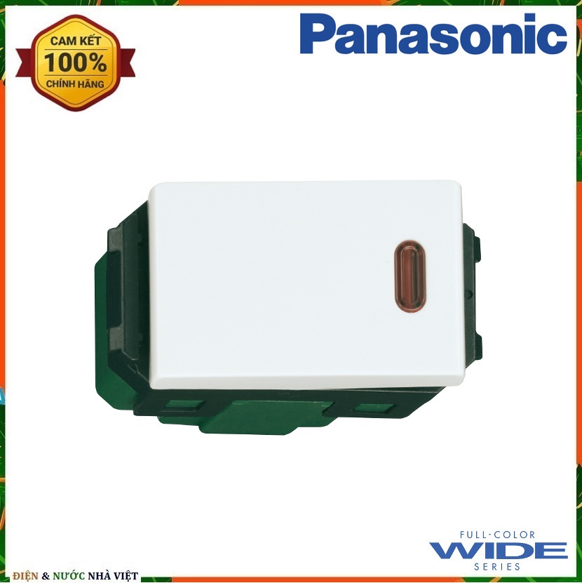 Công tắc 1 chiều có đèn báo khi on panasonic wide weg5141sw 250vac 16a