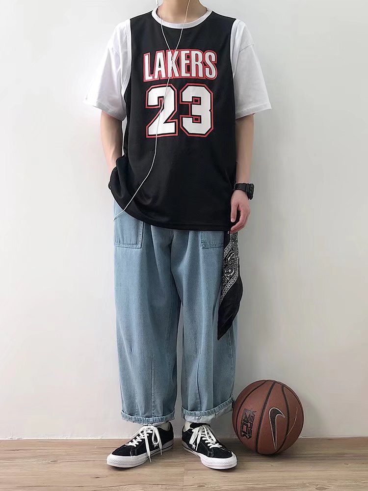 Áo Thun Bóng Rổ Phong Cách LAKERS Số 23 Phong Nam Nữ Thời Trang Hè 2022