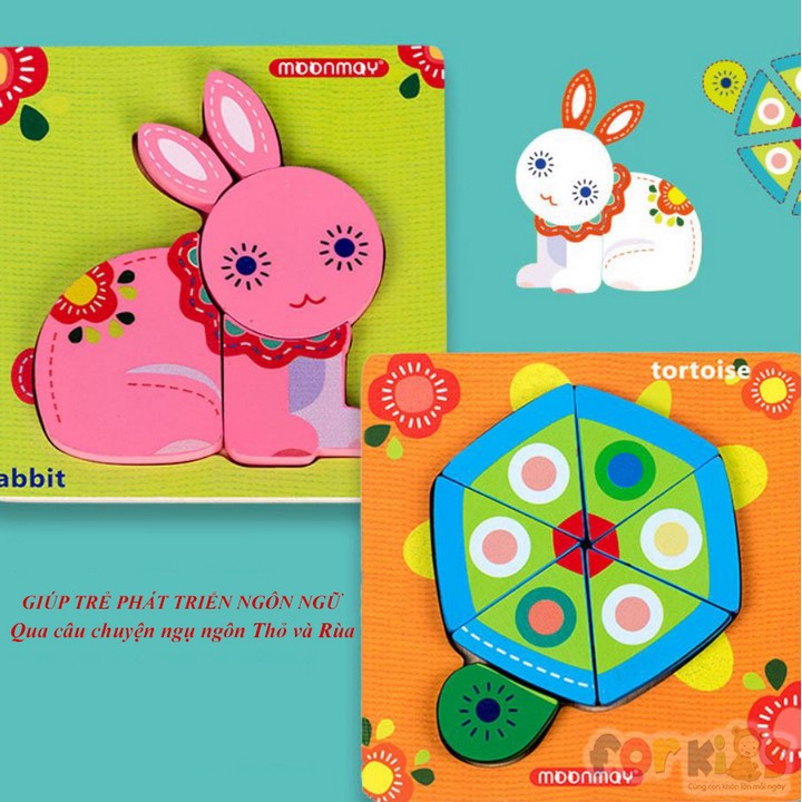Đồ Chơi Xếp Hình Bảng Ghép Hình Bằng Gỗ Nhiều Chủ Đề Cho Bé Dày Chắc Đẹp