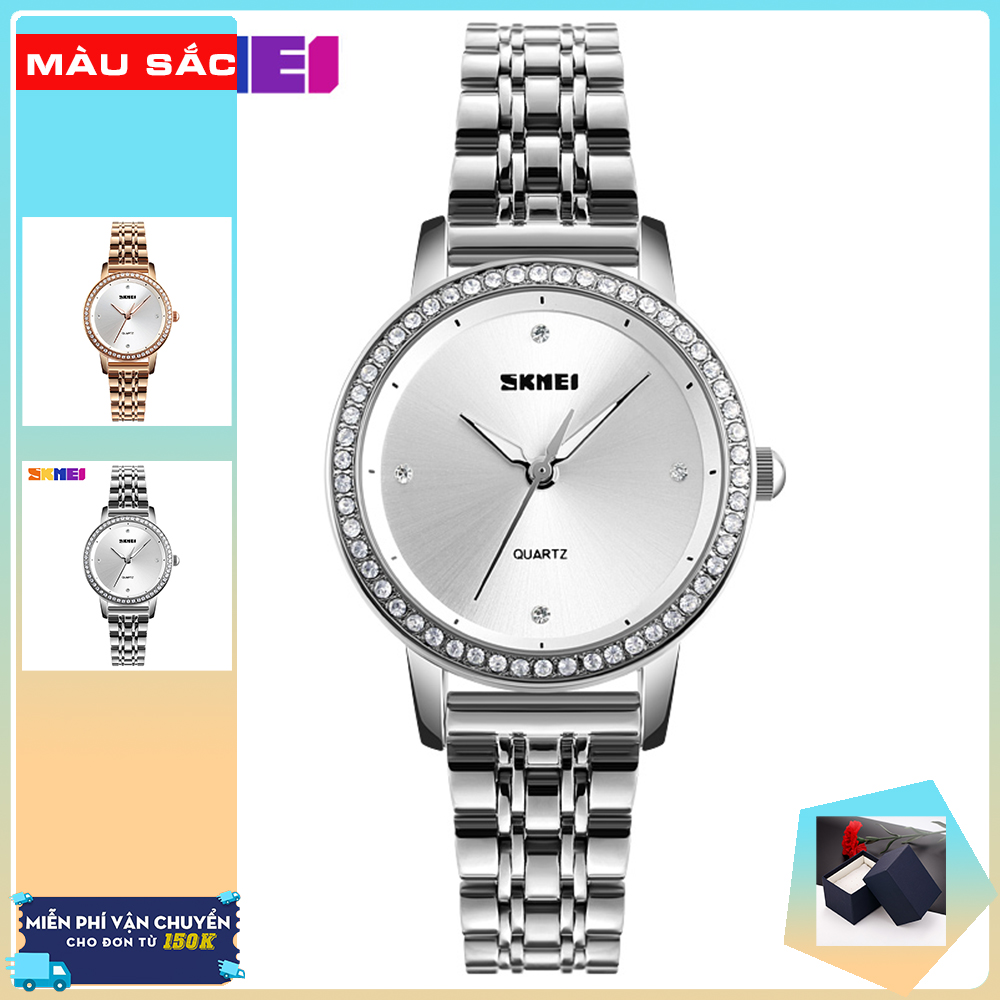 Đồng hồ nữ dây thép không gỉ Skmei 1311 sang trọng (Tặng pin đồng hồ)