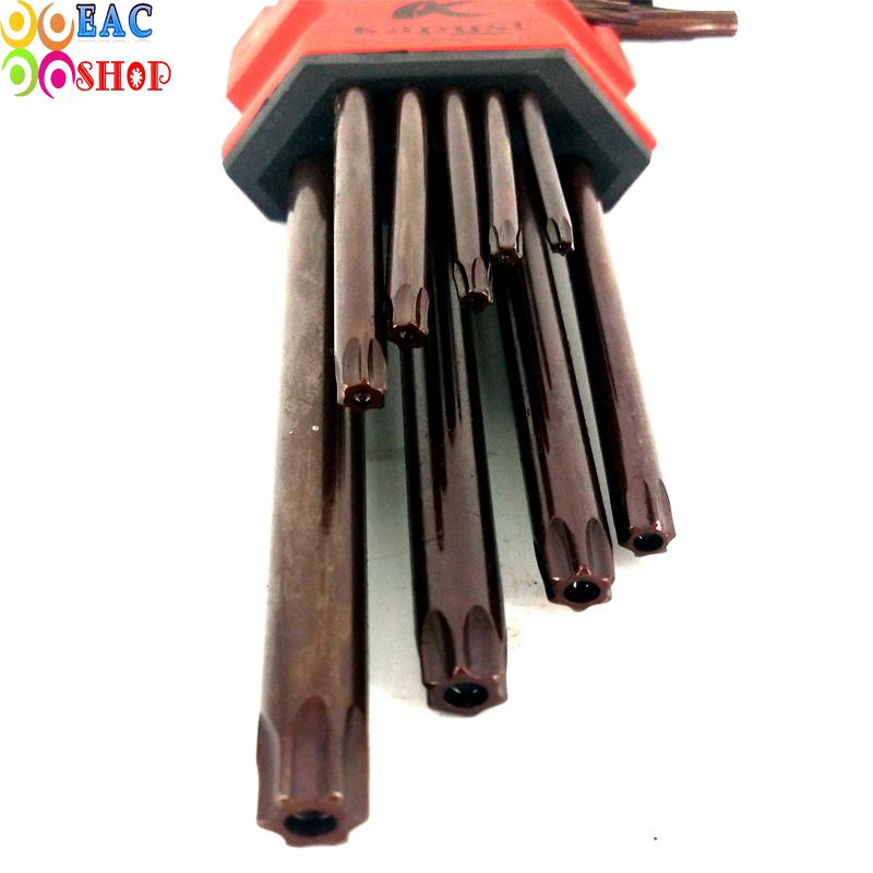 Bộ lục giác hoa thị đầu bông, 9 chi tiết màu đồng chất lượng cao, không bị tòe  hàng chất lượng cao . thiết bị điện eac