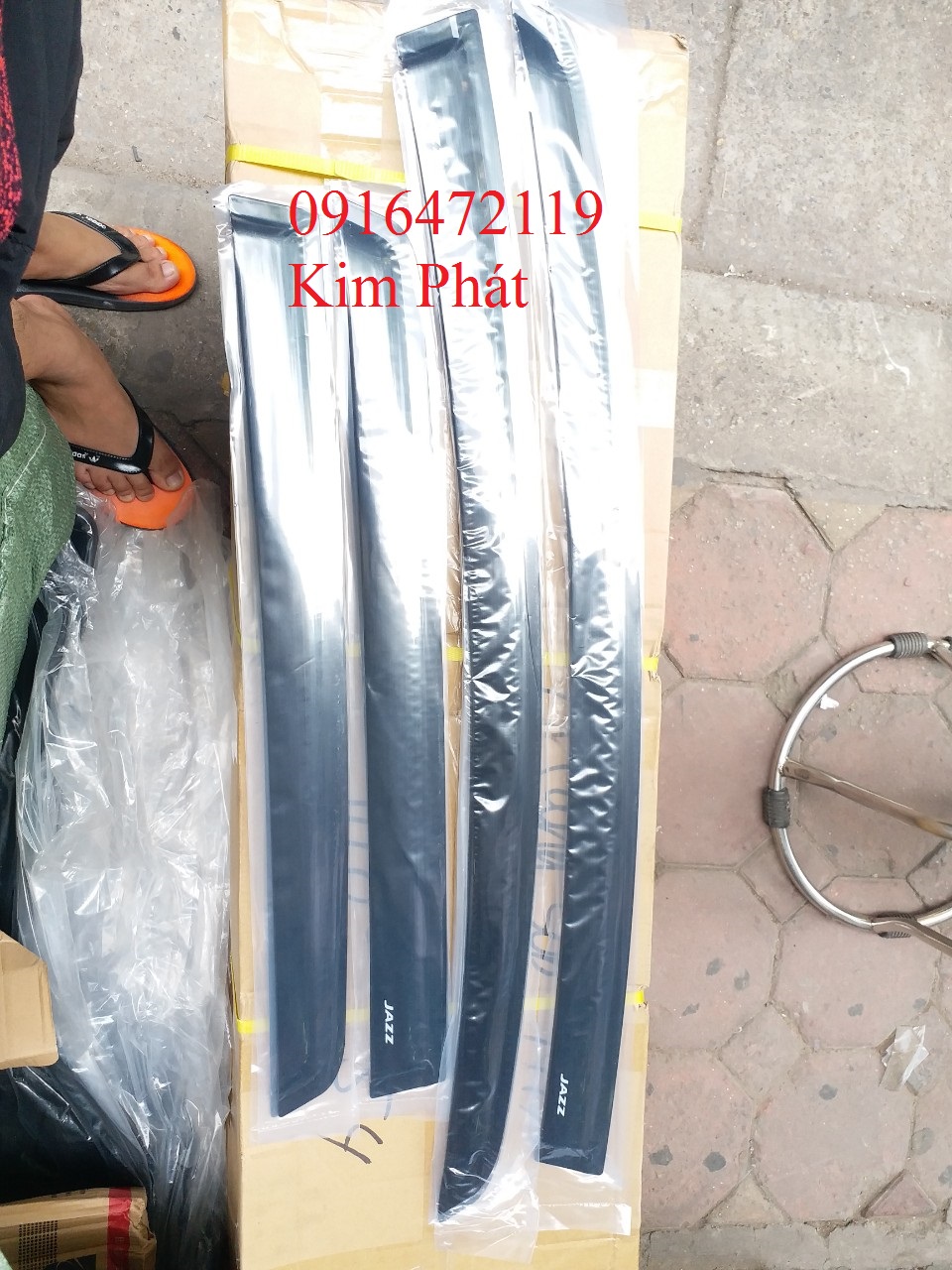 Bộ vè che mưa đen thái xe honda jazz form 2014-2021