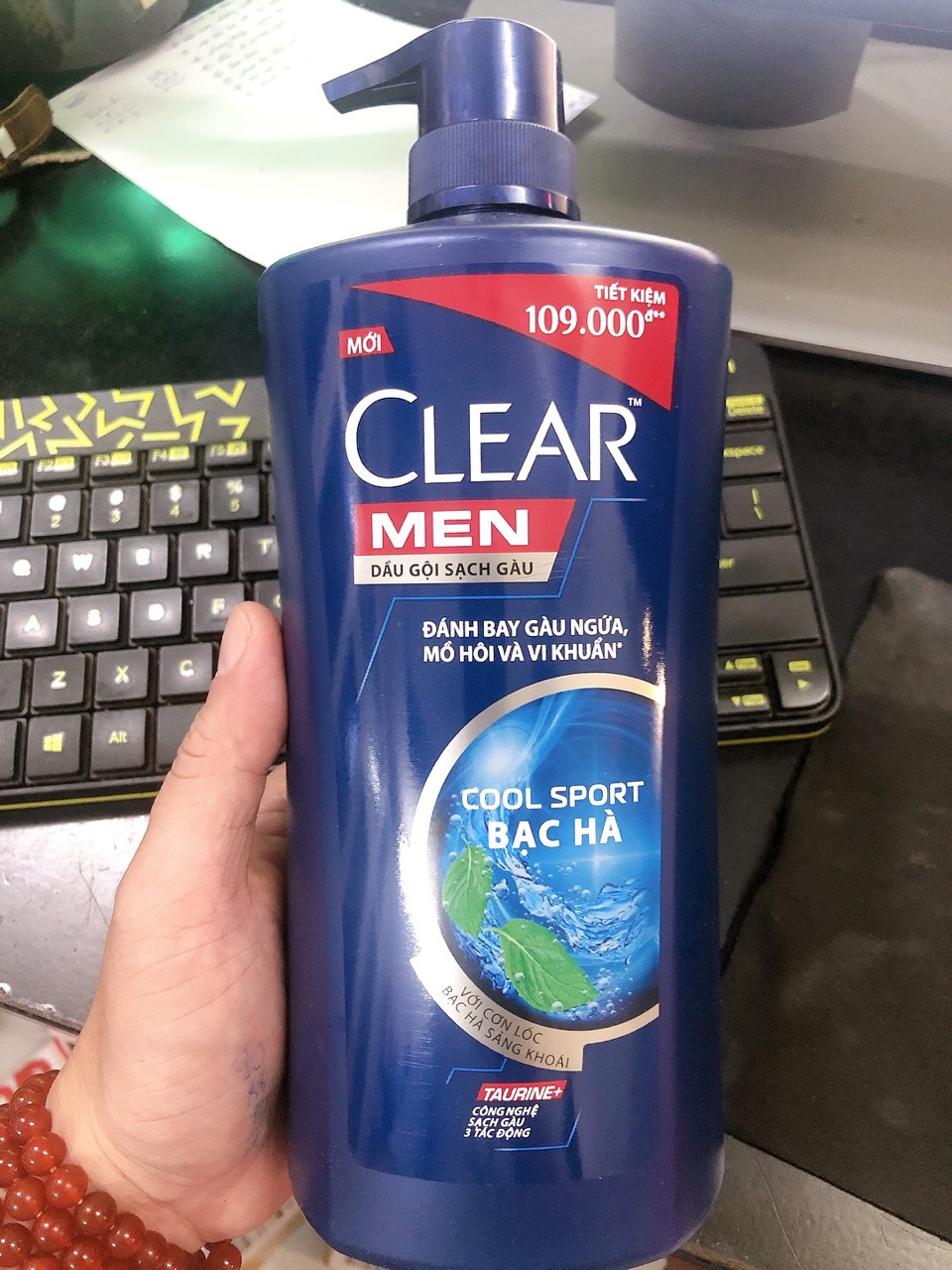 DẦU GỘI SẠCH GÀU CLEAR MEN COOL SPORT (BẠC HÀ) 900G