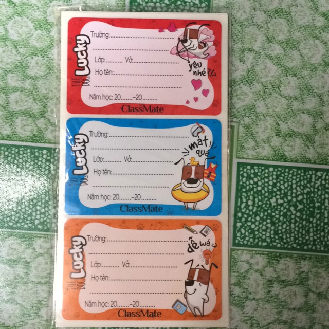 Nhãn Vở Classmate (1 tập 16c)