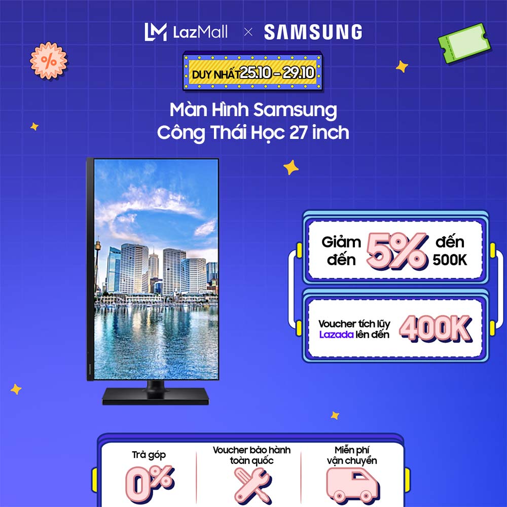 Màn hình Samsung công thái học LF27T450FQEXXV