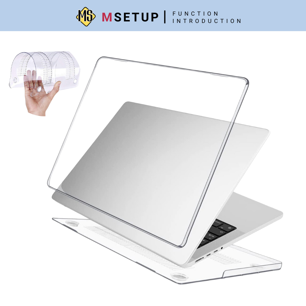 Full Model - Ốp Macbook Màu Trong Suốt - Case Macbook Pro Air M1 M2 M3, Ốp Lưng Macbook  12 13 14 15 16 inch