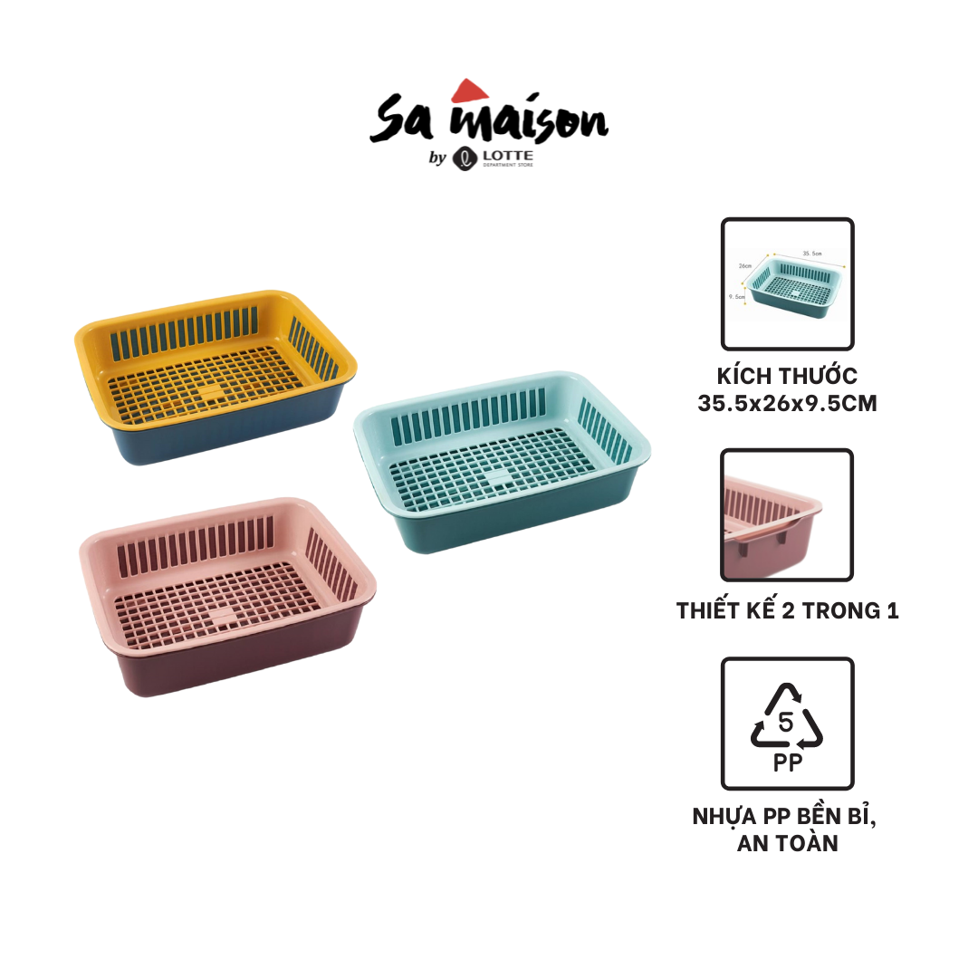 Bộ rổ nhựa kèm chậu hứng nước Sa Maison - SM271538