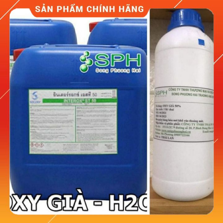 1 lít oxy già h2o2 thái lan chất tẩy cực sạch giá sỉ