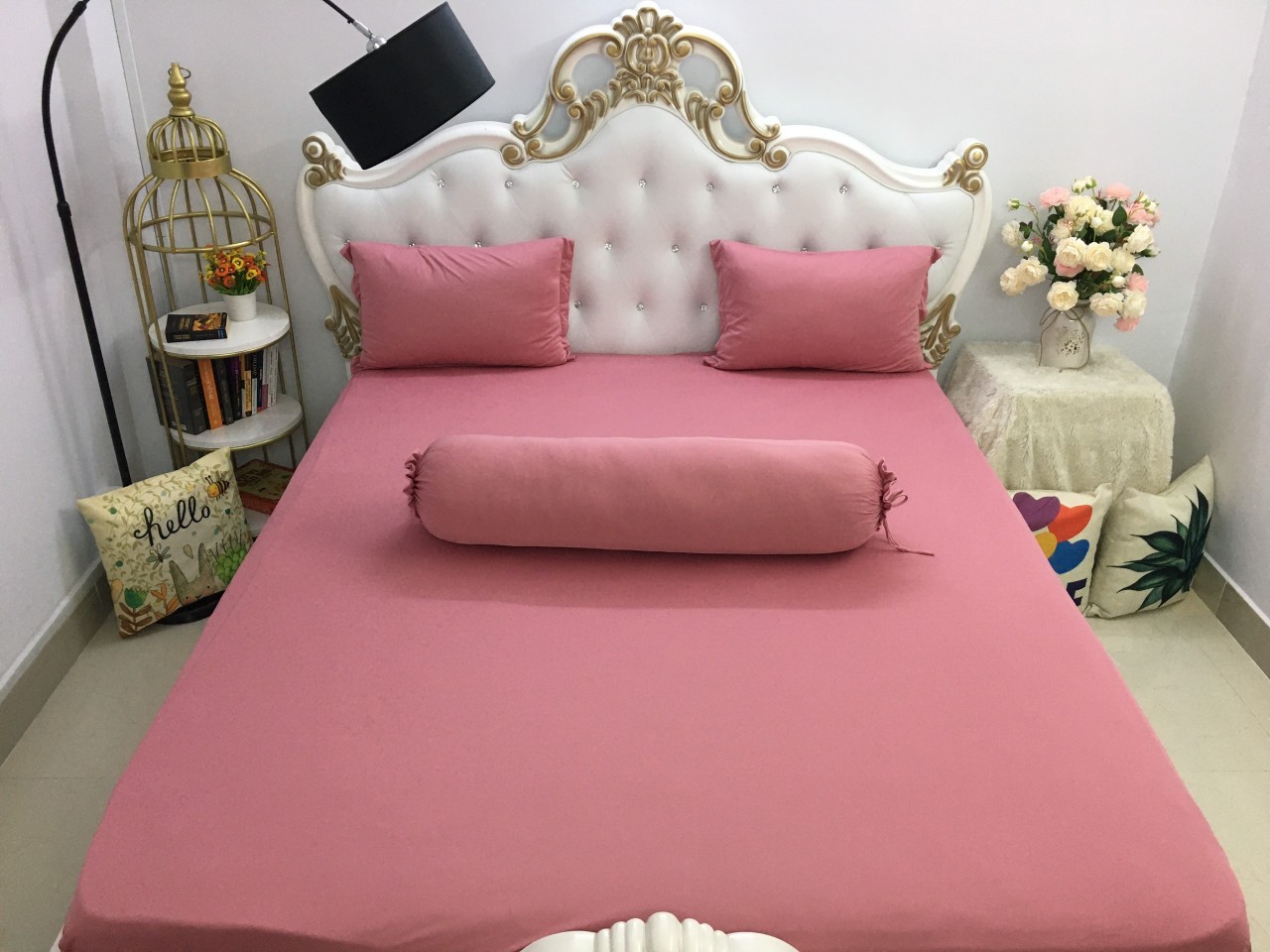 [HCM]Bộ Drap Thun Hàn Quốc mát lạnh { 4 món } khách nhớ chọn size chất liệu thun Hàn Quốc mát mềm mát co giãn và thấm hút mồ hôi tốt.