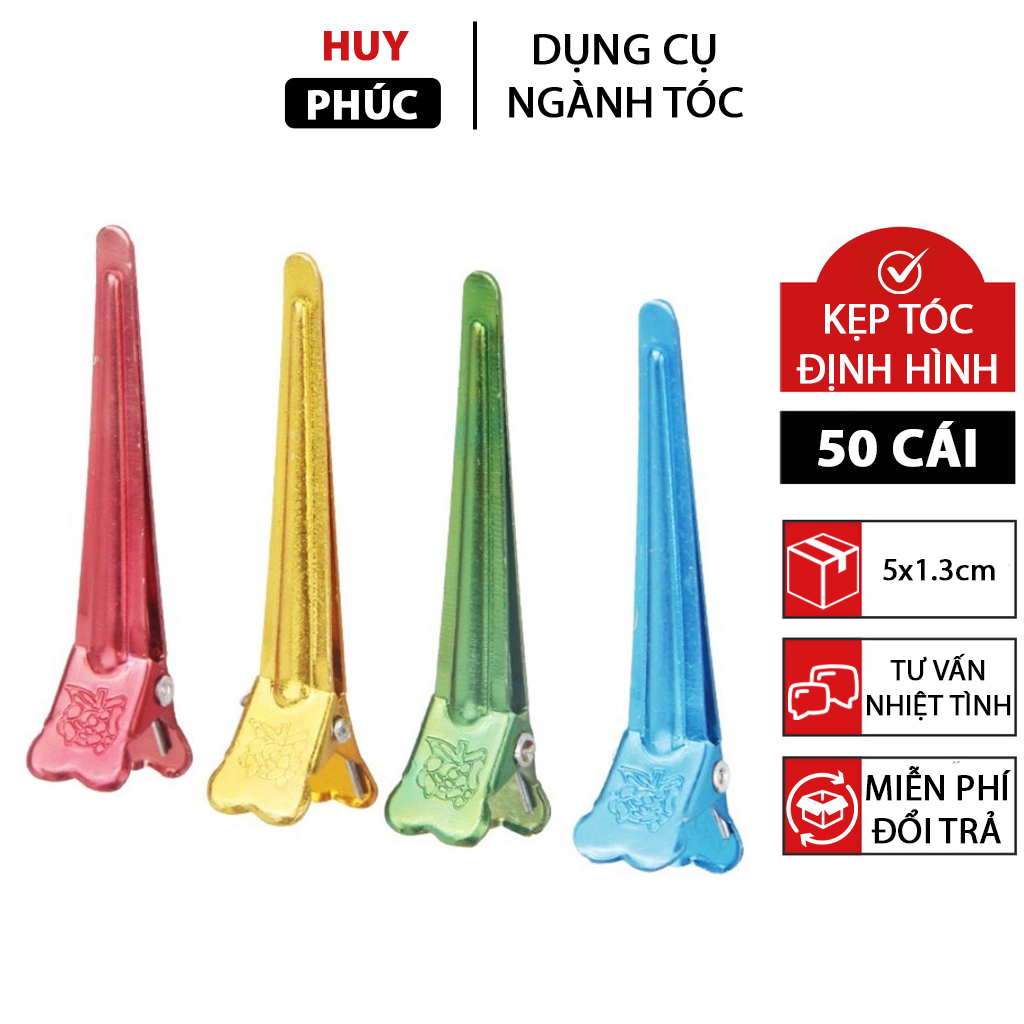 Kẹp định hình tóc uốn inox size nhỏ, kẹp tóc mỏ vịt sóng nước cố định nhiều màu K5