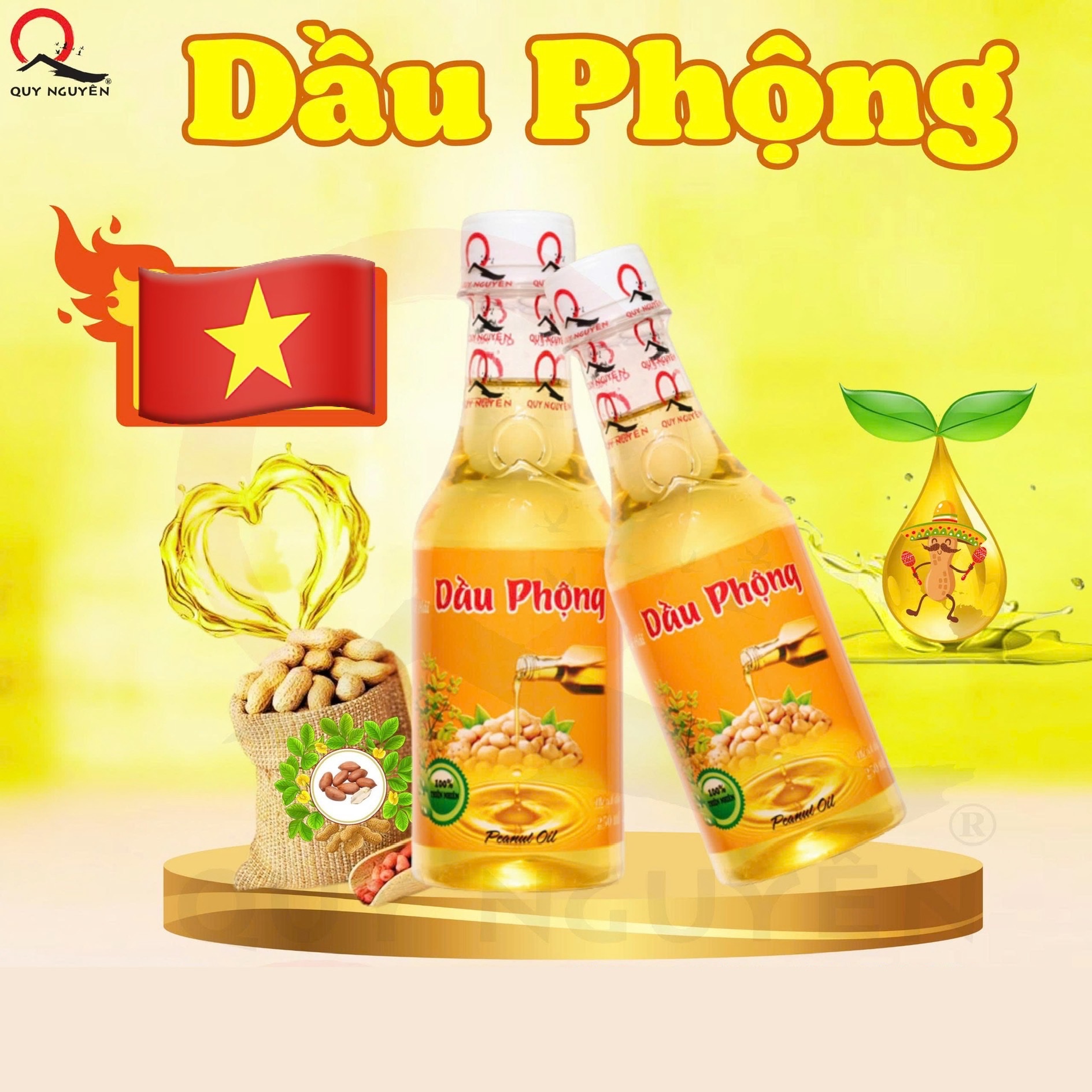 Dầu phộng (DẦU LẠC) Quy Nguyên Tuệ Hải 250gram
