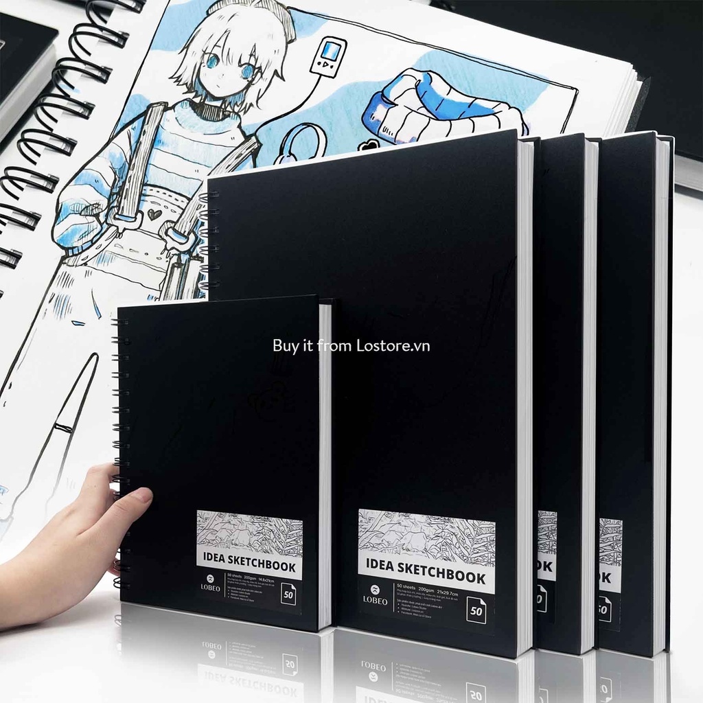 Sổ vẽ phác thảo Lobeo Idea Sketchbook 50 tờ 200gsm