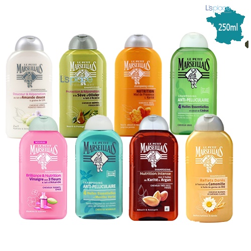 Dầu gội Le petit Marseillais dành cho tóc dầu/ tóc nhuộm/ tóc gàu/ mọi loại tóc 250ml