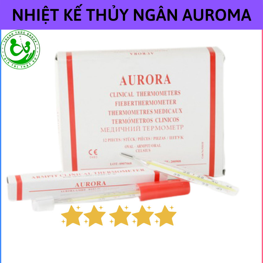 [Sale Mạnh] Nhiệt Kế Thủy Ngân Đo Nhiệt Độ Cơ Thể AURORA, YteThammyTTG,NKAU1,Chính Xác , An toàn, Bền, Chắc Chắn , Bảo Vệ Sức Khỏe